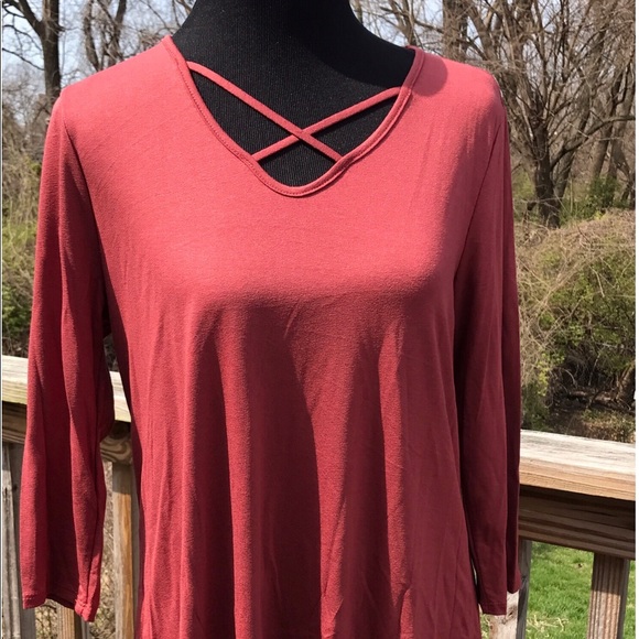 Burnt Red, Size Large Chris and Carol Tunic NWOT - Picture 1 of 1